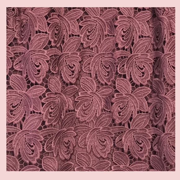 NWT LOFT Wine Lace Cocktail Dress - Picture 5 of 5